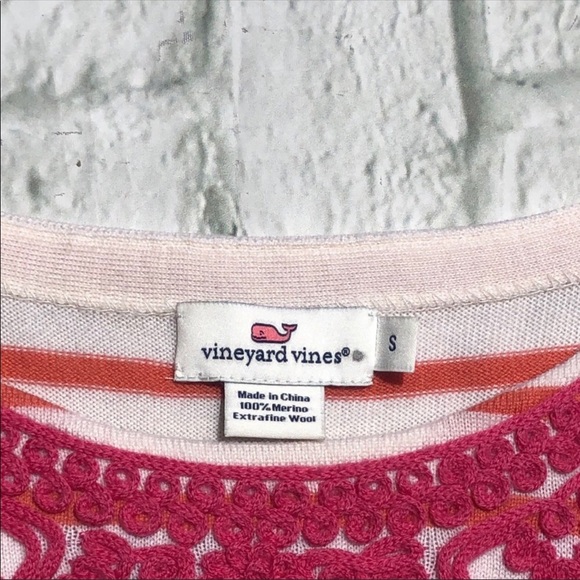 Vineyard Vines merino stripe embroidered sweater - Picture 5 of 5